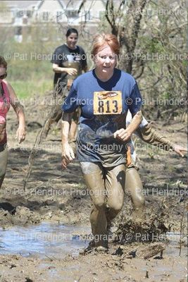 Kathryn through mud pit