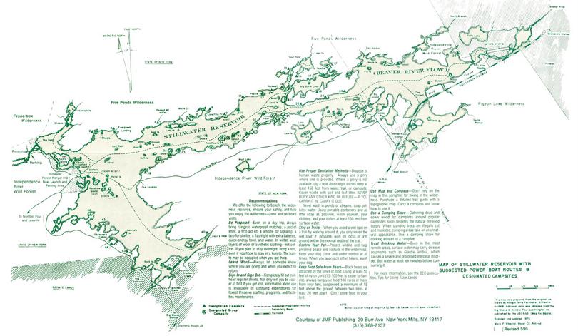 Stillwater Reservoir campsite map
